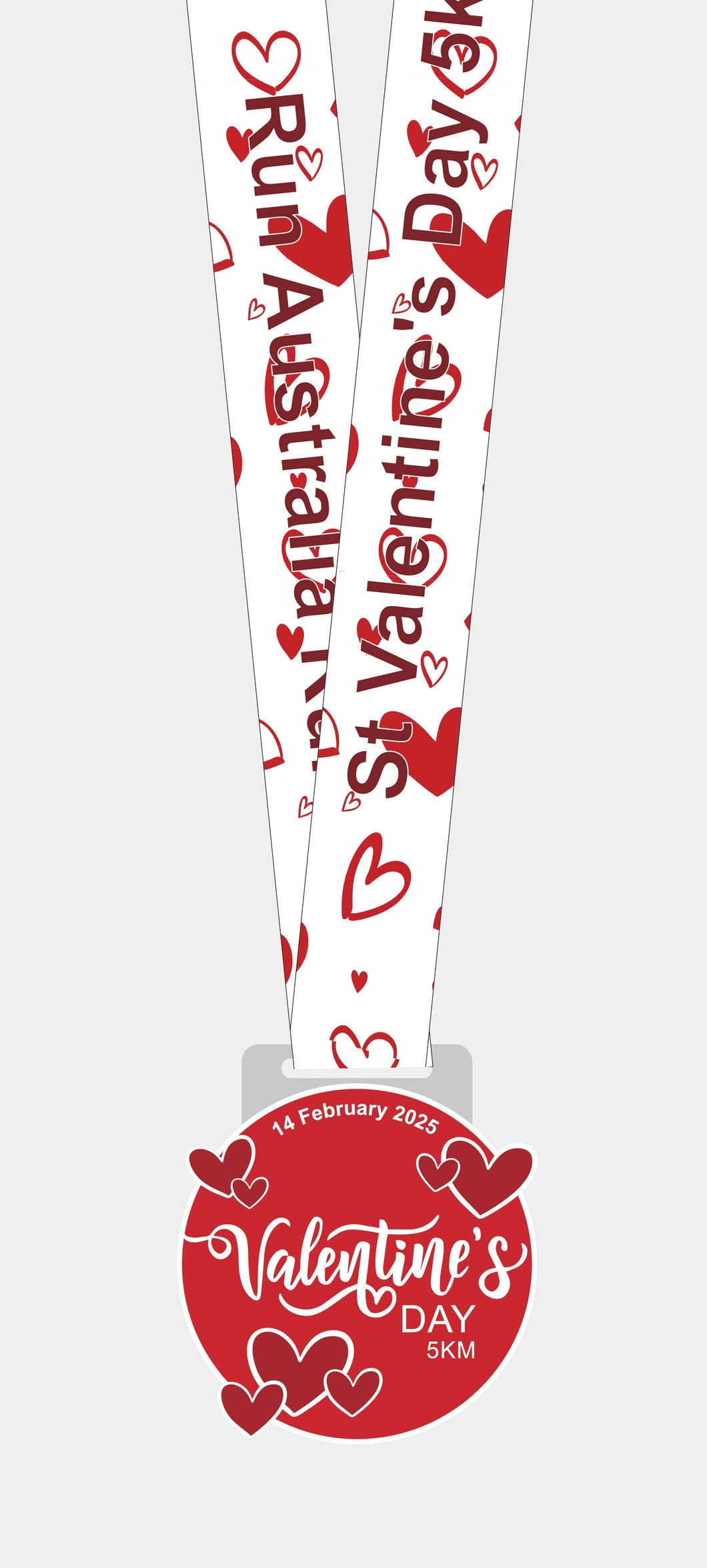 Valentine's Day 5km Medal 2025 - Run Australia Run