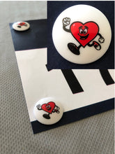 Load image into Gallery viewer, Bib Dots - Magnetic Dots - White Heart Dots

